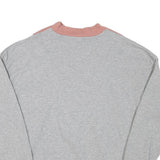 ADIDAS Womens Grey & Pink Crew Neck UK 6 Sweatshirt Cotton Blend Pullover