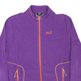 JACK WOLFSKIN Womens Purple & Orange Zip Jacket L Polyester Blend Fleece Outdoor