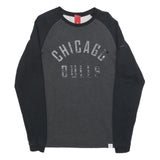 NIKE Mens Black & Grey Chicago Bulls Crew Neck S Cotton Blend Sweatshirt