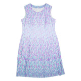 Womens Purple Sleeveless Day Dress Polyester Blend XL Abstract Pattern Casual