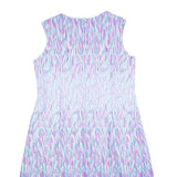 Womens Purple Sleeveless Day Dress Polyester Blend XL Abstract Pattern Casual