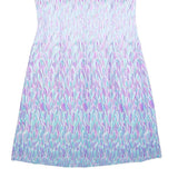 Womens Purple Sleeveless Day Dress Polyester Blend XL Abstract Pattern Casual