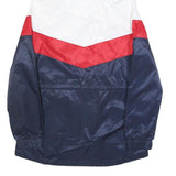 NFL Womens White Red & Blue Hooded Zip Polyester Bomber Jacket M Sportswear