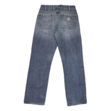 CARHARTT Mens Regular Fit Blue Straight Denim Rinse W32 L33 Zip Jeans