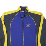 R-TEX Mens Blue & Yellow Zip Jacket XL Polyester Blend Sports Embroidered