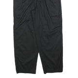 ALJA FASHION Womens Cotton Black Relaxed Straight Trousers W30 L26 Casual