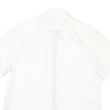 NAUTICA Mens White Casual Shirt XL Cotton Blend Classic Fit Short Sleeve