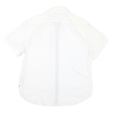 NAUTICA Mens White Casual Shirt XL Cotton Blend Classic Fit Short Sleeve
