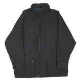 NAUTICA Mens Black Jacket XL Polyester Blend Zip Long Sleeve Plain Casual