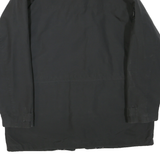 NAUTICA Mens Black Jacket XL Polyester Blend Zip Long Sleeve Plain Casual