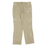 CARHARTT Mens Cotton Blend Beige Workwear Regular Leg Trousers W32 L30 Durable