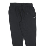 REEBOK Mens Joggers Black M W30 L28 Cotton Blend Slim Tapered Fit Elastic Waist