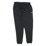REEBOK Mens Joggers Black M W30 L28 Cotton Blend Slim Tapered Fit Elastic Waist