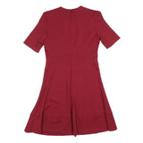JOSEPH Womens Red Fit & Flare Polyester Blend Dress M Short Sleeve Knee Length
