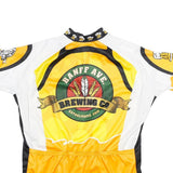 NIMBLEWEAR Mens Yellow & Black Graphic T-Shirt XL Short Sleeve Mock Neck Cycling