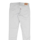 LEVI'S Womens Slim Fit White Cotton Blend Slim Leg Trousers W28 L30 Casual Wear