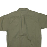 COLOURS Mens Green Short Sleeve Shirt L Casual Cotton Blend Button Pocket