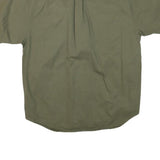 COLOURS Mens Green Short Sleeve Shirt L Casual Cotton Blend Button Pocket