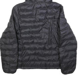 LEVI'S Womens Black Puffer Jacket S Polyester Hooded Zip Plain Lightweight