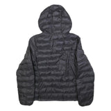 LEVI'S Womens Black Puffer Jacket S Polyester Hooded Zip Plain Lightweight