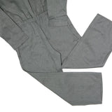 WORKER Mens Grey Cotton Dungarees XL W42 L30 Workwear Zip Closure