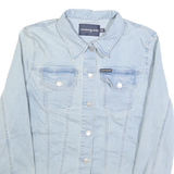 CALVIN KLEIN JEANS Womens Blue Light Denim Jacket XL Cotton Plain Button Closure