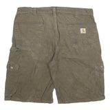 CARHARTT Mens Cargo Shorts Brown 2XL W36 Workwear Cotton Blend Durable