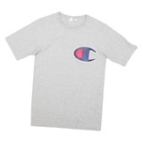 CHAMPION Mens Grey Cotton Blend Classic T-Shirt XS Short Sleeve Crew Neck Logo
