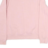 TOMMY JEANS Womens Pink Cotton Crew Neck Sweatshirt S Logo Print Casual
