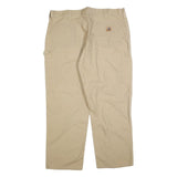 CARHARTT Mens Cotton Blend Beige Relaxed Straight Trousers W42 L30 Workwear