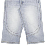 SOUTHERN Mens Cotton Blend Blue Casual Denim Shorts XL W34 Stylish Sewn