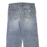 CARHARTT Mens Jeans Blue Regular Straight Denim Light W36 L30 Workwear