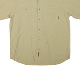 TIMBERLAND Mens Beige Check Shirt XL Cotton Blend Casual Short Sleeve