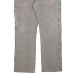 DICKIES Mens Cotton Blend Grey Relaxed Straight Trousers W38 L32 Workwear