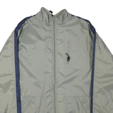NIKE Mens Grey & Navy Lightweight Zip Jacket XL Polyester Blend Plain Casual