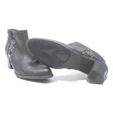 RIEKER Womens Black Leather Ankle Boots UK 9 Sequins Detail Comfortable Stylish