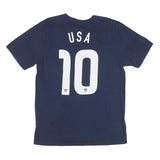 NIKE Mens Navy & White USA Graphic T-Shirt L Short Sleeve Crew Neck Sportswear