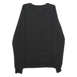 DISNEY Womens Black Tinkerbell Crew Neck M Cotton Sweatshirt Pullover