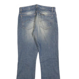 CARRERA Mens Jeans Blue Regular Flared Denim Light W34 L30 Distressed Hem Zip