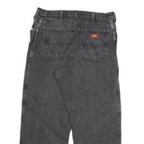 DICKIES Mens Relaxed Black Denim W34 L28 Casual Zip Cotton Blend Jeans