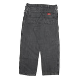 DICKIES Mens Relaxed Black Denim W34 L28 Casual Zip Cotton Blend Jeans
