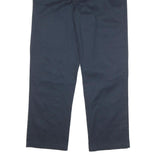 DICKIES Mens Cotton Blend Navy Regular Straight Trousers W38 L32 Workwear Zip