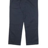 DICKIES Mens Cotton Blend Navy Regular Straight Trousers W38 L32 Workwear Zip