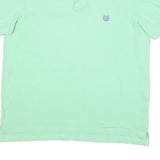 CHAPS Mens Green L Polo Shirt Cotton Blend Short Sleeve Embroidered Logo