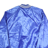 AUBURN Mens Blue & White Letterman Button Jacket 2XL Nylon Sports Retro