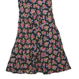 Womens Black Floral Sleeveless Day Polyester Dress Size L Button Front