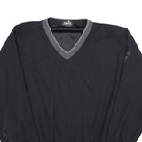 ASHWORTH Mens Black V-Neck 2XL Pullover Polyester Golf Sweatshirt