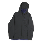 JACK WOLFSKIN Womens Black Outdoor Jacket S Polyester Zip Hooded Plain