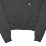 FILA Womens Grey Cropped Crew Neck Sweatshirt M Cotton Blend Pullover