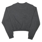 FILA Womens Grey Cropped Crew Neck Sweatshirt M Cotton Blend Pullover